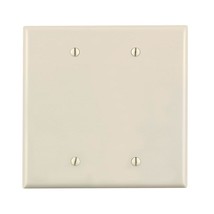 Leviton 2-Gang Midway Blank Nylon Wall Plate, Light Almond - £1.57 GBP