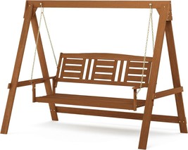 Furinno Tioman Hardwood Patio / Garden / Outdoor Large Porch Swing, 3, N... - $315.99