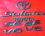 04 05 06 TOYOTA SOLARA SE V6 REAR BLACK CHROME EMBLEM LOGO BADGE SYMBOL ... - £28.30 GBP