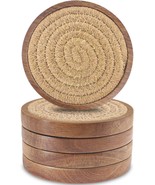 Eykao Absorbent Coaster Sets Of 5, Woven Drink Coasters For Coffee Table, - £33.01 GBP