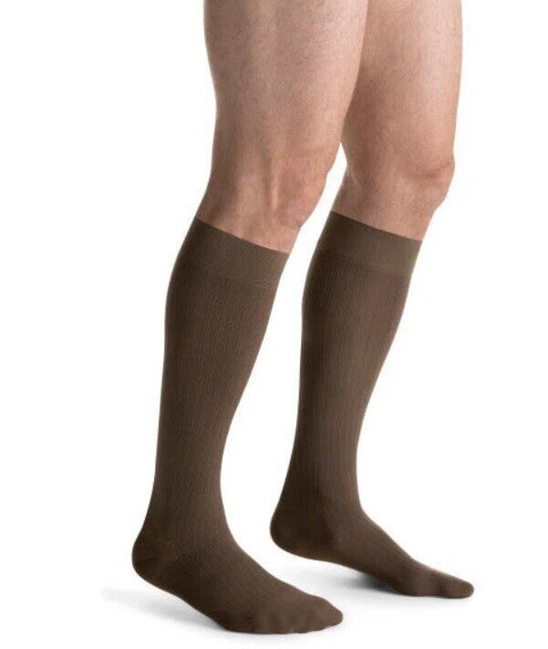 Jobst forMen 30-40mmhg Knee High RIBBED - Medium - Brown - $65.92