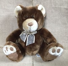 Vintage Dan Dee Brown Plush Teddy Bear Stuffed Animal Neck Ribbon Big Fe... - $19.80