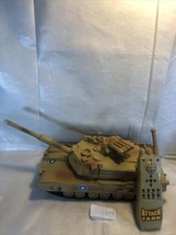 Toy State M-1 Abrams Attack Tank RC Remote Control Lights Sounds 1993 98 Desert - $39.60