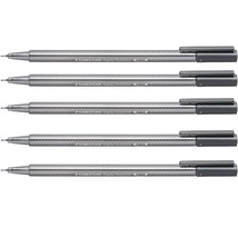 Staedtler Triplus Fineliner Pens gray color 5 Pcs./Pack - $14.24