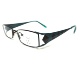 Menizzi Kids Eyeglasses Frames M1062 Col.01 Blue Brown Diamonds Argyle 4... - $46.53