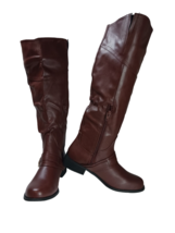 Bucco Capensis Venita Womens Tall Riding Fashion Boots Burgundy Size 8 - $49.49