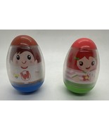Hasbro PlaySkool Weebles Girl &amp; Boy Egg Figures 2009 Weeble Wobble - €11,83 EUR