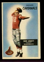 Vintage Football Card 1955 Bowman #31 Dave Leggett Rookie Qb Chicago Cardinals - £10.08 GBP