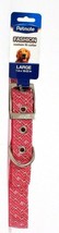 1 Ct Petmate Pink Geo Jacquard Large 1 In 18 To 22 In Fashion Custom Fit Collar - $15.99