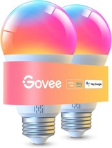 Govee Led Smart Light Bulbs, 1000Lm Color Changing Light Bulb, Wi-Fi &amp;, 2 Pack - £25.54 GBP