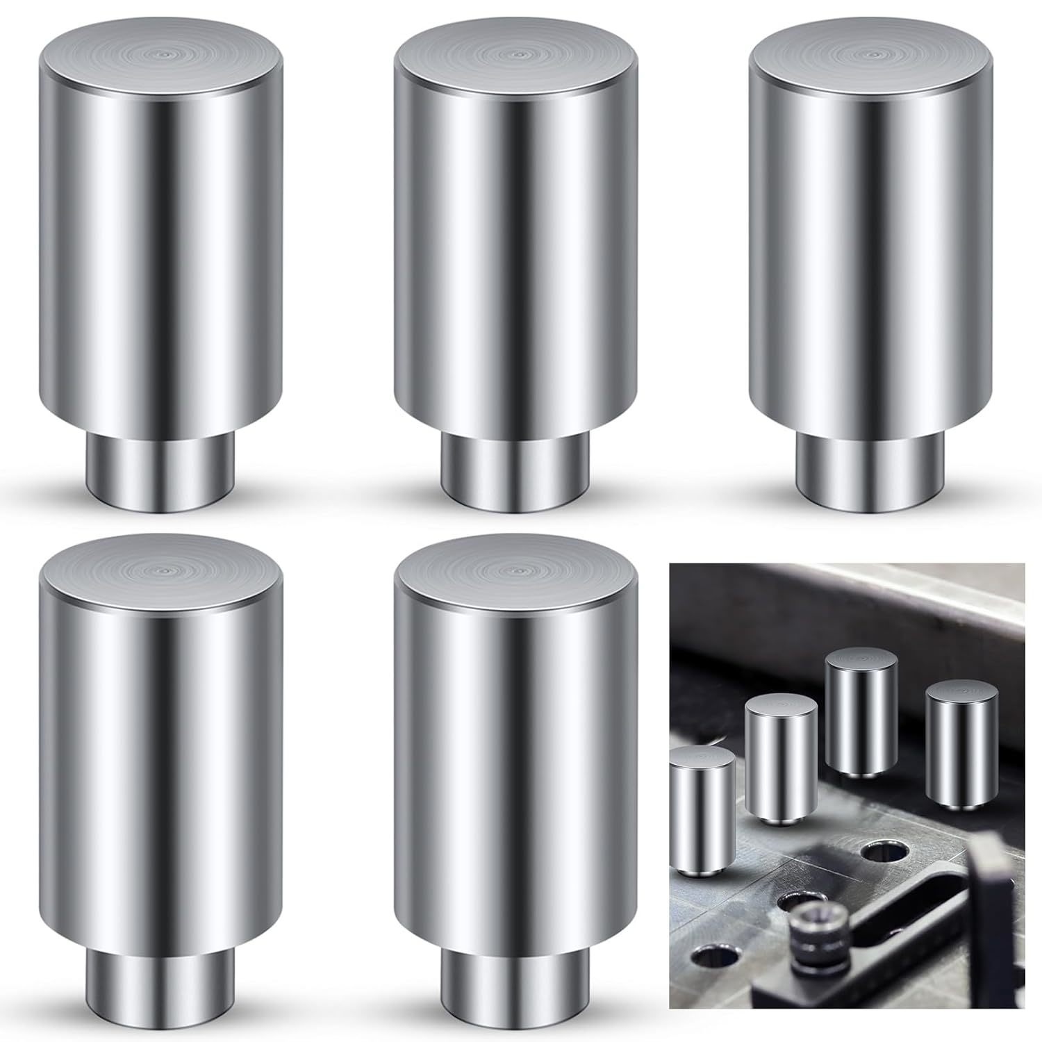 Hicarer 5 Pcs 5/8 X 1 X 1.5 Welding Table Fixture Pins Stop Alignment Sq... - $40.97