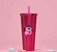 Starbucks Design 710ml Barbie Cup 24oz Tumbler With Straw Pink Water Bottle! - £24.03 GBP