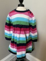 Baby Gap 6-12 Month Pink Blue Stripped Dress Green White - £4.61 GBP