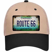 Route 66 Missouri Rusty Novelty Khaki Mesh License Plate Hat - £22.86 GBP