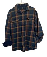 Orvis Mens Large Flannel Shirt Jac Heavy Weight Cotton Plaid Shacket - $40.43 CAD