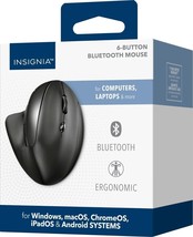 Insignia - Bluetooth wireless 6-Button Ergonomic Mouse - Black - £12.52 GBP