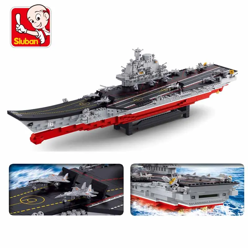 Sluban Building Block Toys B0388 China Carrier Vessels Liaoning 1875PCS Bricks - £137.20 GBP