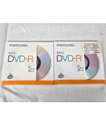 Memorex Mini DVD-R 1.4GB 30 min Blank Disc Lot of 2 FACTORY SEALED - $9.95