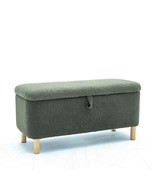 Green Upholstered Storage Ottoman &amp; Entryway Bench - Space Saving - $224.18 CAD