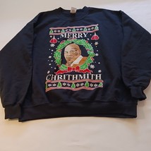 Gildan Merry Chrithmith Christmas Unisex Black Sweater Funny Mike Tyson ... - $152.99 MXN