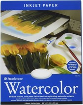 Strathmore Inkjet Watercolor Paper, 8.5X11 Inches, 8 Sheets (115Lb/245G) - - $35.99