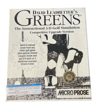 David Leadbetter&#39;s Greens - 3D Golf Simulation - IBM PC 3½&quot;HD  Microprose 1992 - £58.47 GBP