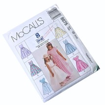 McCall's 8675 Sewing Pattern Easy 8-1 Summer Party Dresses Girls 4 5 6 Cut 1997 - $9.89