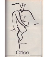 1987 Chloe Paris Rodriguez Illustrated Vintage Fashion Print Ad 1980s - £4.62 GBP