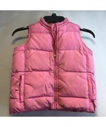 Old Navy Vest Girls Sz 6 Puffy Vest Pink Reversible Animal Print  - £9.71 GBP