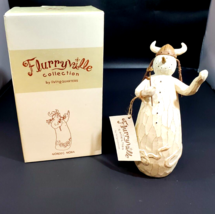 Flurryville Collection NORDIC NORA 7.5&quot; Figurine Snowman Opera Singer Rose  - £23.32 GBP
