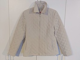 Esprit Ladies Lightweight Quilted Zip Gray JACKET-POLYESTER/NYLON-S-WORN Once - $14.95