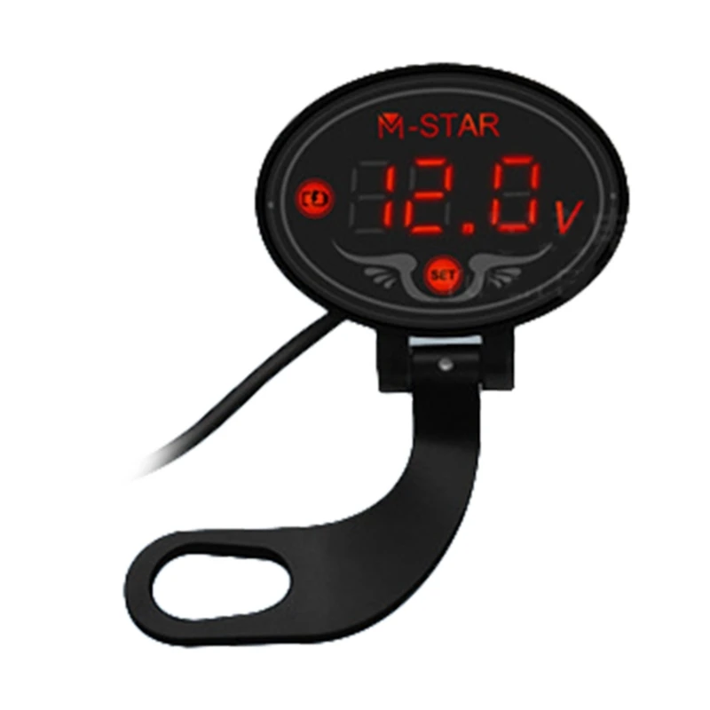 Motorcycle Voltmeter Gauge DC 9-24V Voltage Panel Meter LED Display Voltmeter Di - $134.62