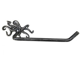 [Pack Of 2] Antique Silver Cast Iron Octopus Toilet Paper Holder 11&quot;&quot; - £46.78 GBP