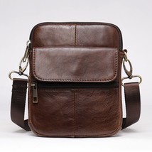 Men&#39;s Shoulder Bag for Men Phone Bag Small Crossbody Bags Genuine Leather Thin M - £27.60 GBP