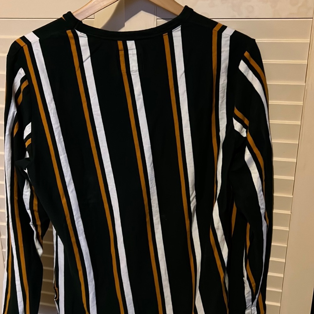 Denim and flower, striped long sleeve, top size extra large Item image 3