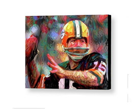 Framed Abstract Green Bay Packers Bart Starr Art Print Limited Ed w/signed COA - £15.42 GBP