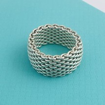 Size 6.5 Tiffany &amp; Co Sterling Silver Somerset Mesh Weave Ring - $279.00