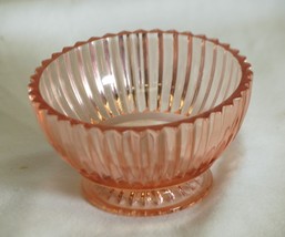 Queen Mary Pink Depression Glass Sherbet Dish Bowl Footed Ribbed Anchor Hocking - £13.23 GBP