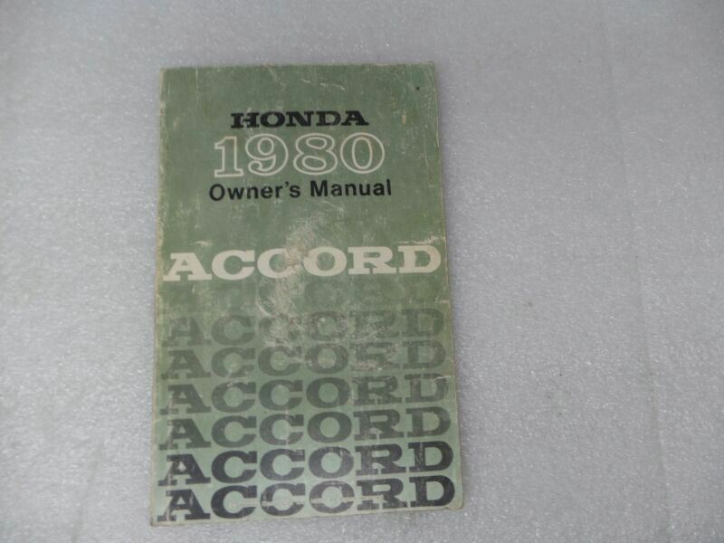 HONDA ACCORD    1980 Owners Manual 17089 - $12.86
