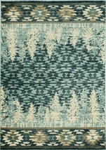 3&#39;X5&#39; Slate Blue Machine Woven Pinegrove Lodge Indoor Area Rug - £86.48 GBP