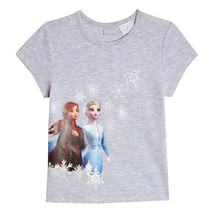 Disney Frozen 2 Anna Elsa Embroidered Tee T-Shirt New Girls Sizes 5, 6 Or 7 - £6.39 GBP