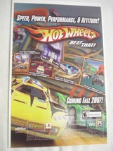 2007 Color Ad Hot Wheels Video Game - £6.25 GBP