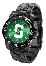 Michigan State Spartans Ncaa Licensed Men Fantom Sport Anochrome Watch &amp; Dog Tag - £72.14 GBP
