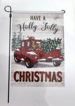 Ashland Decorative Garden Flag &quot;Have a Holly Jolly Christmas&quot; 12&quot; x 18&quot; - £10.16 GBP