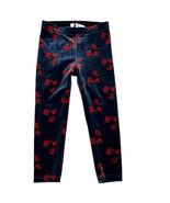 Janie and Jack Toddler Girls Velvet Leggings 2T Black &amp; Red Rose Pattern... - $264.15 MXN