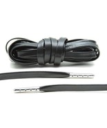 Premium Flat Leather Sneaker Laces (Black with Silver Tips)  - £11.82 GBP+