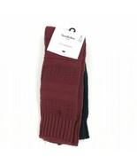 Two (2) pair ~ Goodfellow &amp; Co™ Crew Socks ~ Maroon/Navy ~ Men&#39;s Size 7-12 - $28.06 CAD