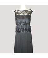 Bisou Bisou Michele Bohbot Black Sleeveless Sequin Lace Evening Dress Si... - £26.00 GBP