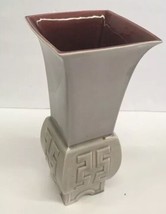 West Germany Pottery Vase Vintage Decor 282 Beige  - $39.55