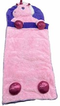 Hug Fun Pink Purple Unicorn Slumber Sleeping Bag Fleece Cotton Sleepover - £29.20 GBP